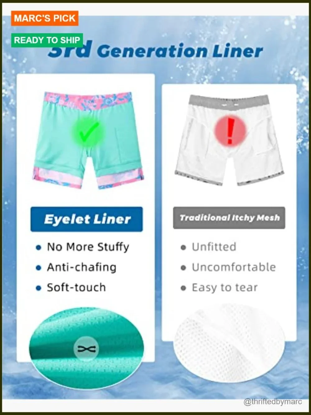 Mens Swim Trunks with Compression Liner 7